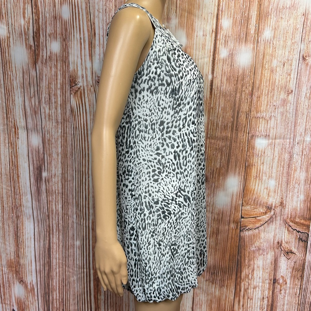 Pinky Sequin Halter Neck Animal Print Balloon Hem Mini Dress - Picture 7 of 10